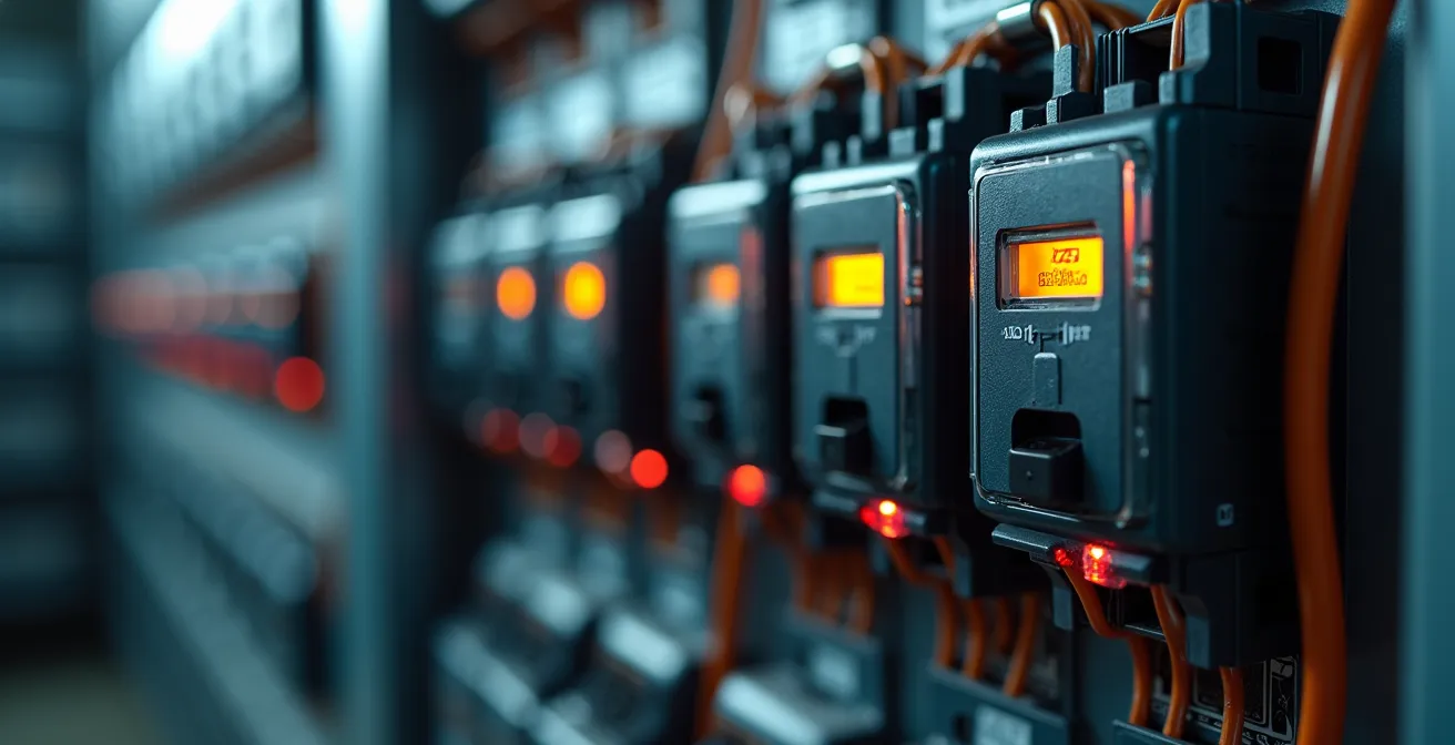 Technisch diagram van load balancing systeem voor meerdere laadpalen