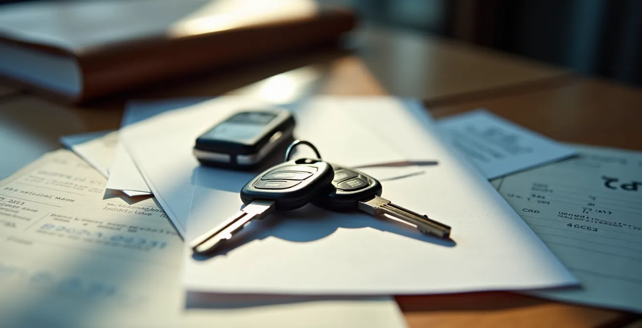 Detail van belangrijke autodocumenten voor tweedehands PHEV aankoop