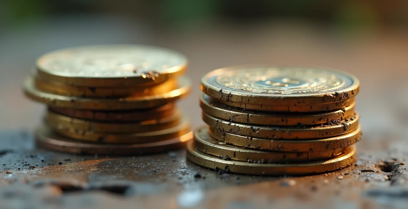 Visuele weergave van kostenimpact op beleggingsrendement over 20 jaar