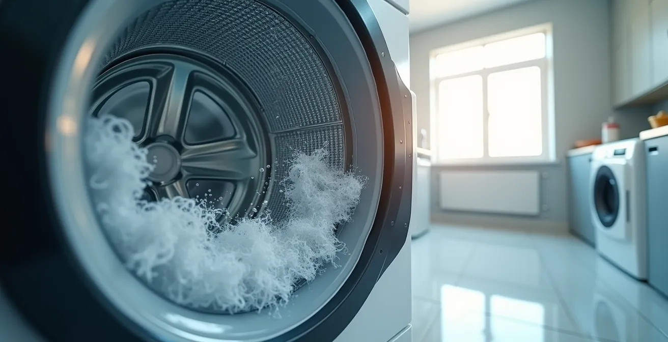 Wasmachinefilter vangt microvezels op tijdens wasbeurt