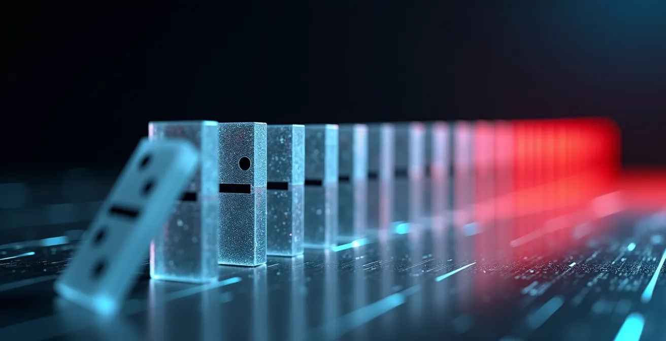 Abstracte visualisatie van ultrasnelle algoritmische handel na nieuwsgebeurtenissen