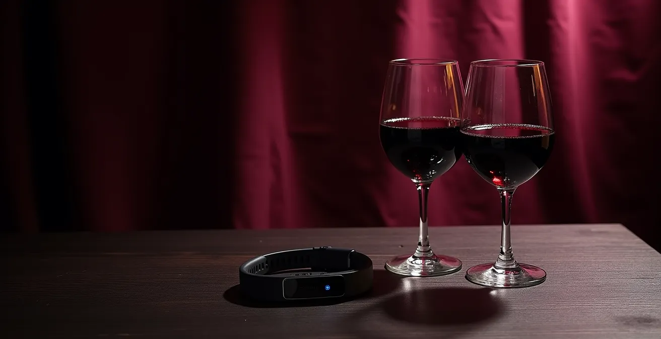 Grafische weergave van HRV-dip na alcoholconsumptie