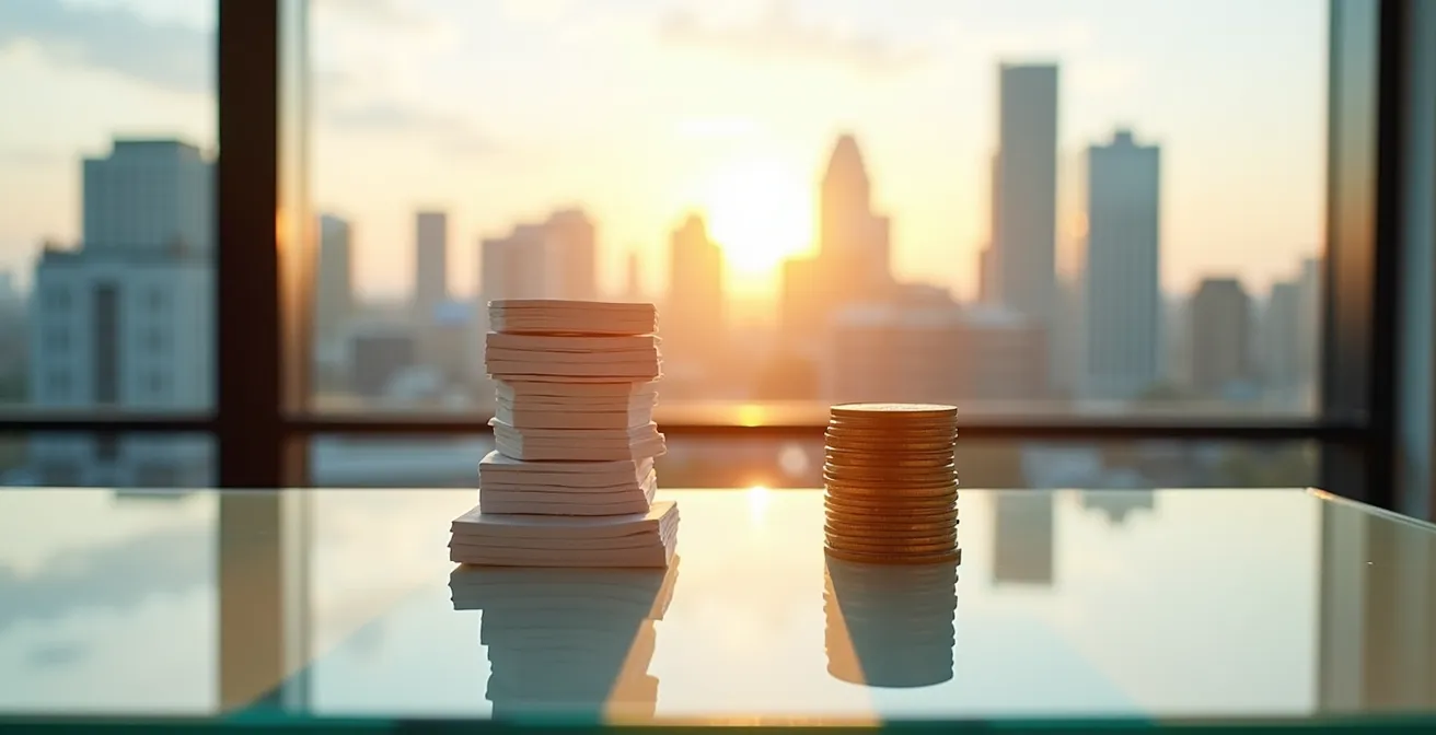 Visuele vergelijking tussen obligaties en aandelen qua risico en rendement