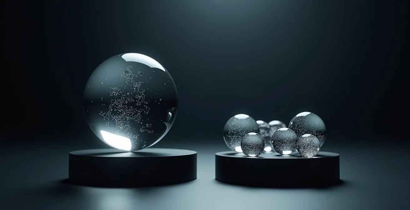 Grafische vergelijking tussen volatiliteit van één aandeel en een gediversifieerde tech-tracker